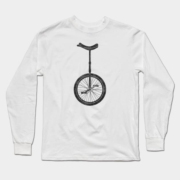 Unicycle Bike Long Sleeve T-Shirt by TheWanderingFools